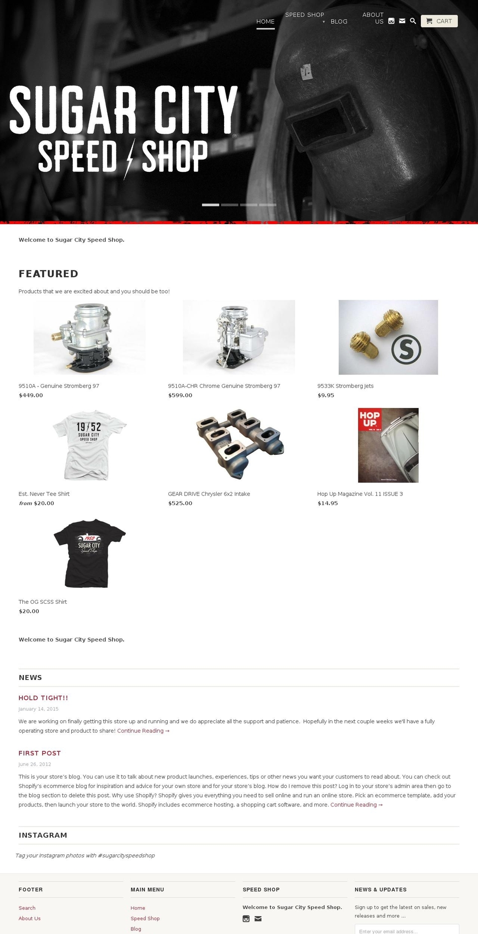 sugarcityspeedshop.com shopify website screenshot