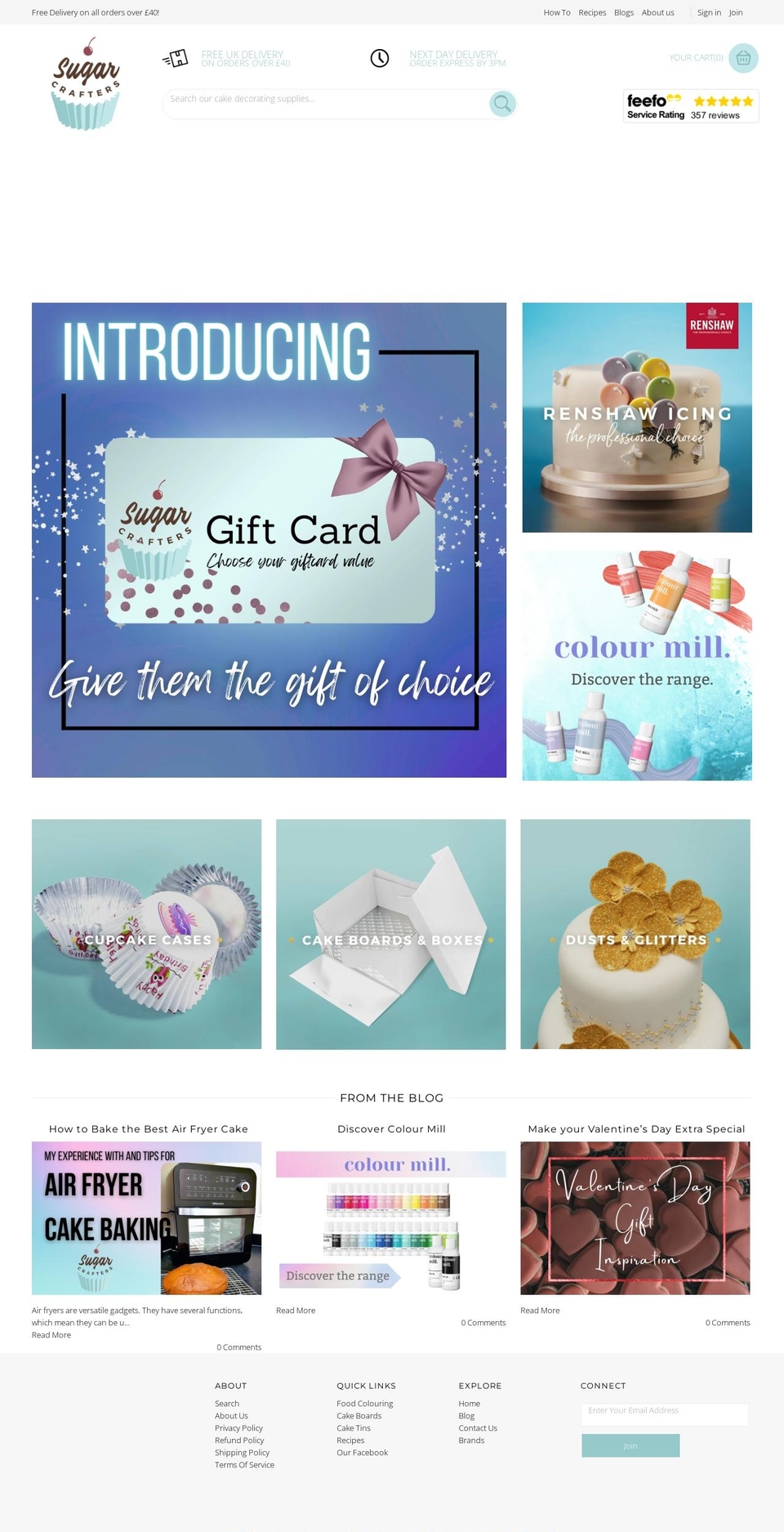 sugarcrafters.com shopify website screenshot