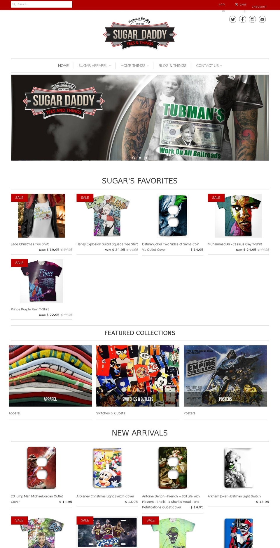 sugardaddytees.net shopify website screenshot