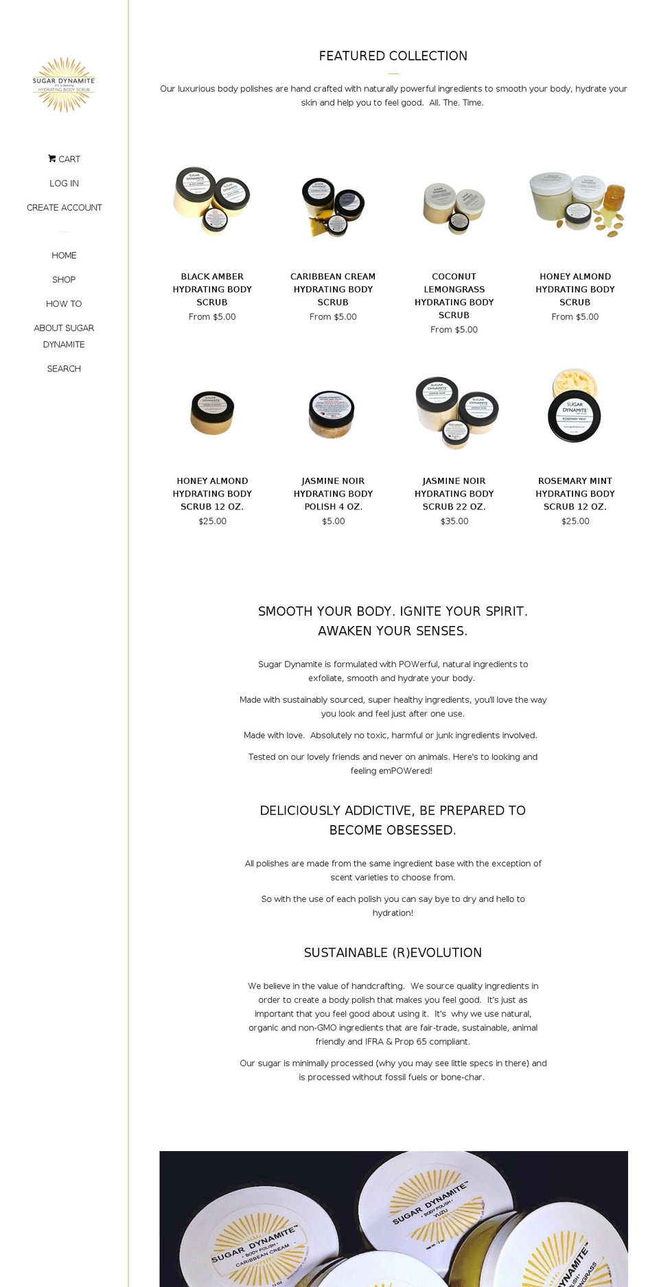 sugardynamite.com — Shopify storefront screenshot