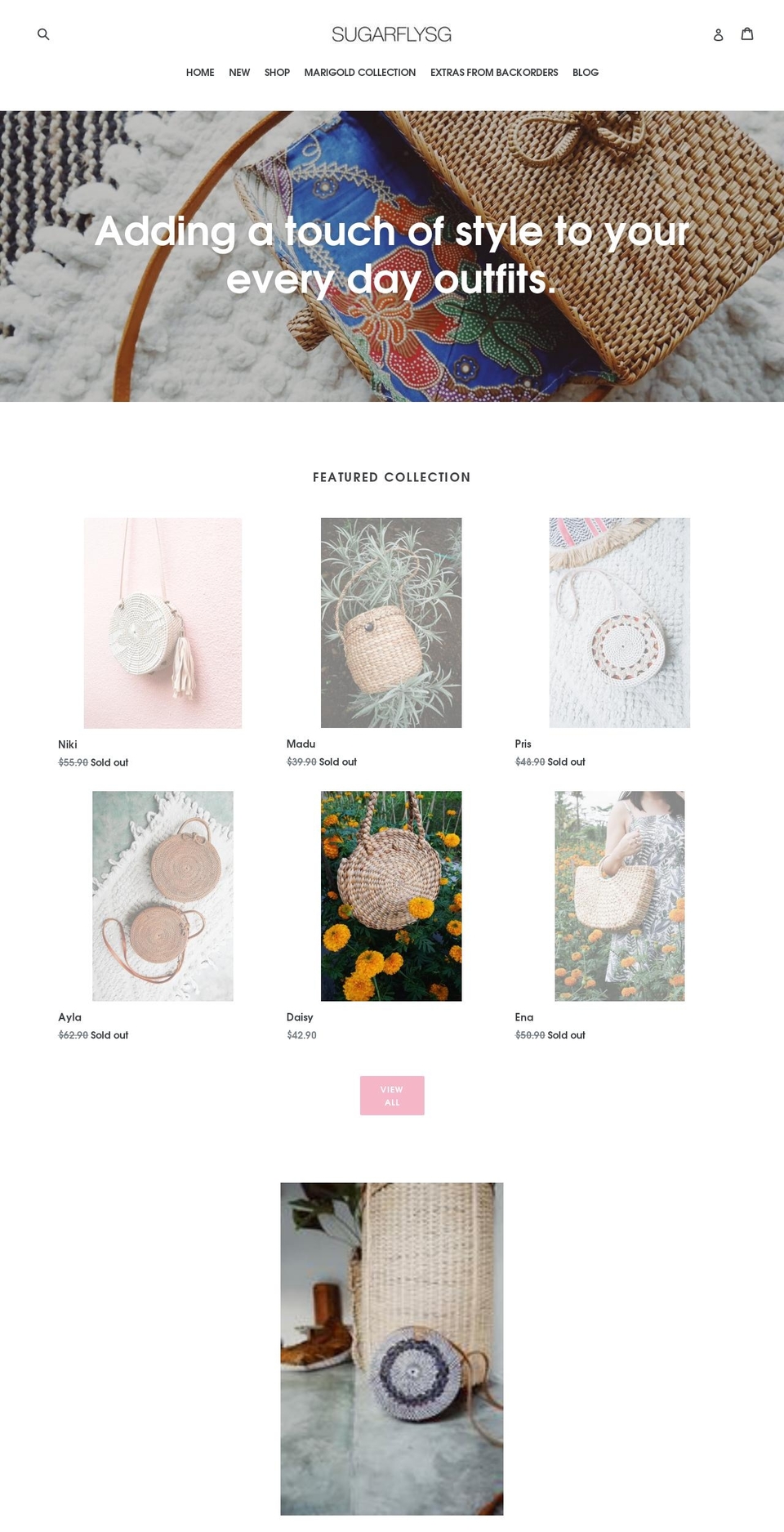 sugarflysg.com — Shopify storefront screenshot