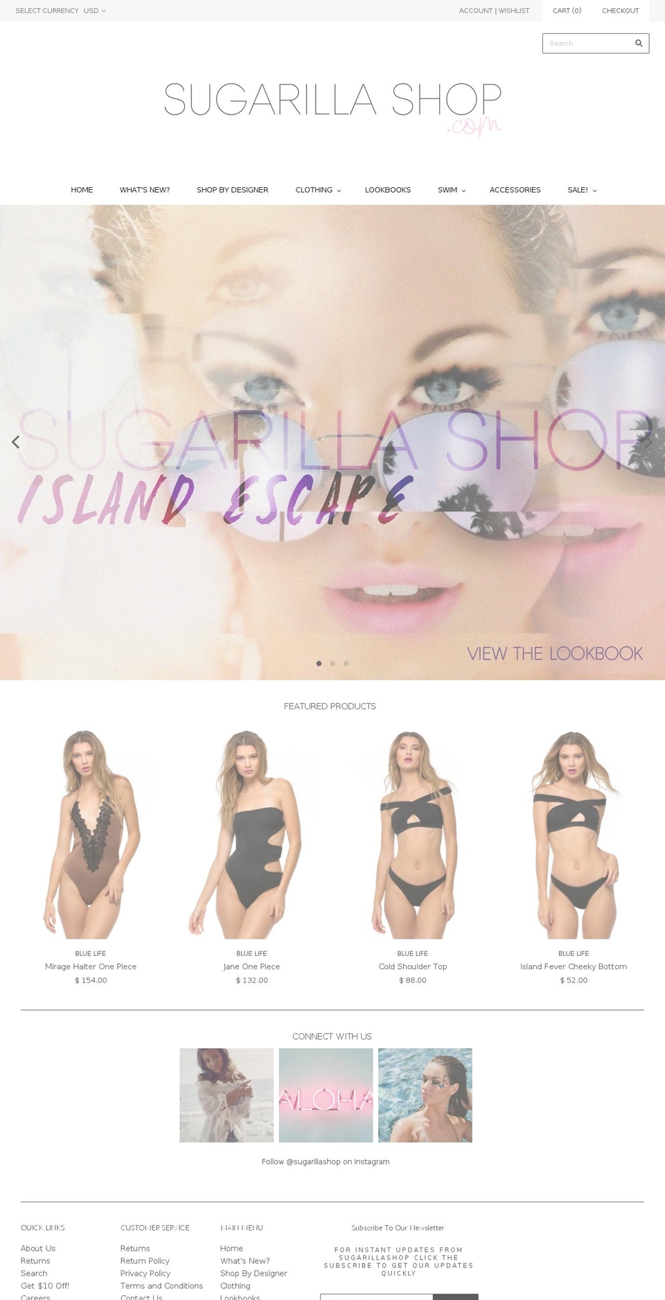 sugarillashop.com shopify website screenshot
