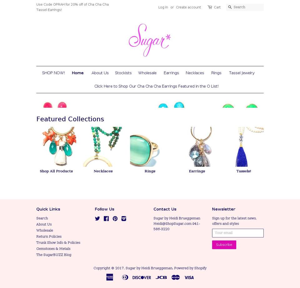 sugarjewelry.com shopify website screenshot