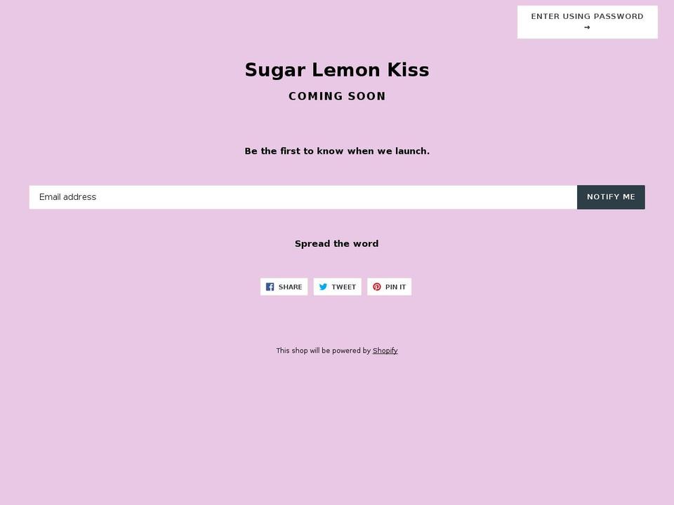 sugarlemonkiss.com — Shopify storefront screenshot