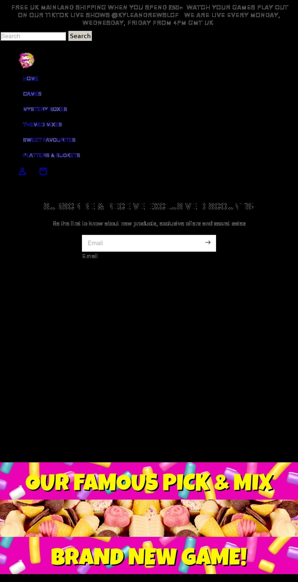 sugarlipscandyfix.com shopify website screenshot