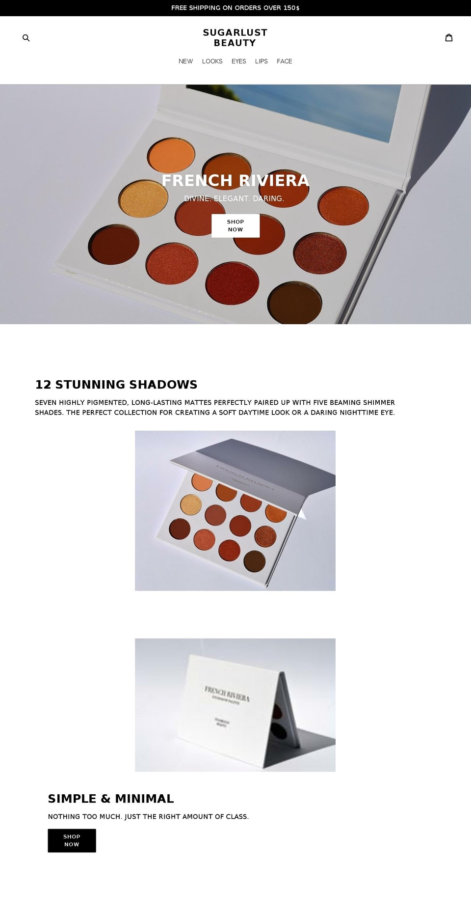 sugarlustbeauty.com — Shopify storefront screenshot