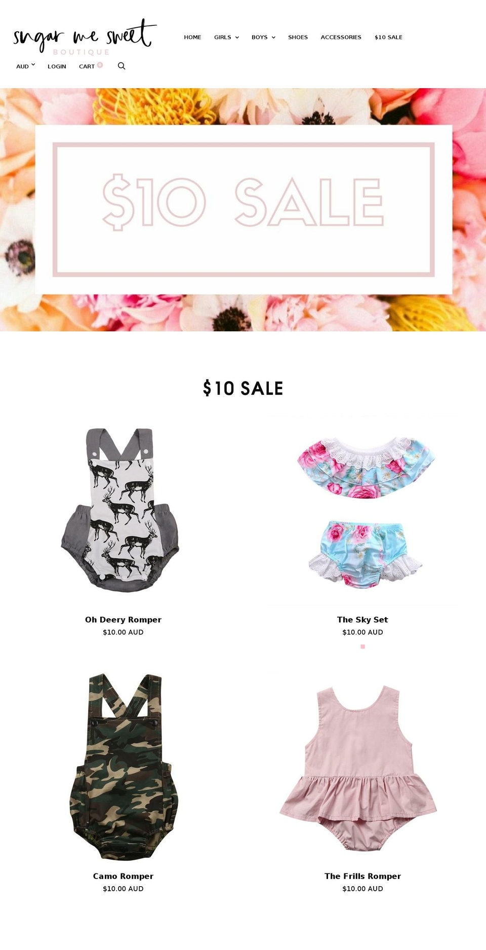 Copy of Trademark Shopify theme site example sugarmesweetboutique.com