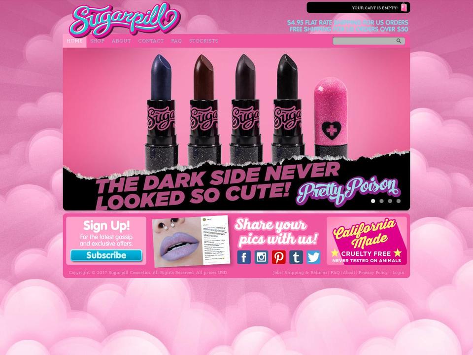 sugarpill.co shopify website screenshot