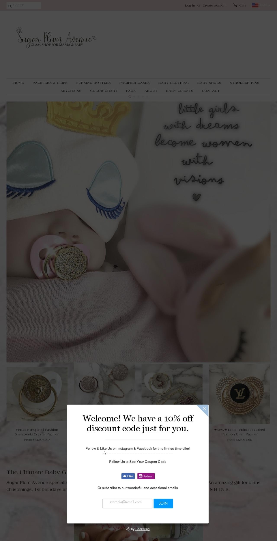 sugarplumavenue.com shopify website screenshot