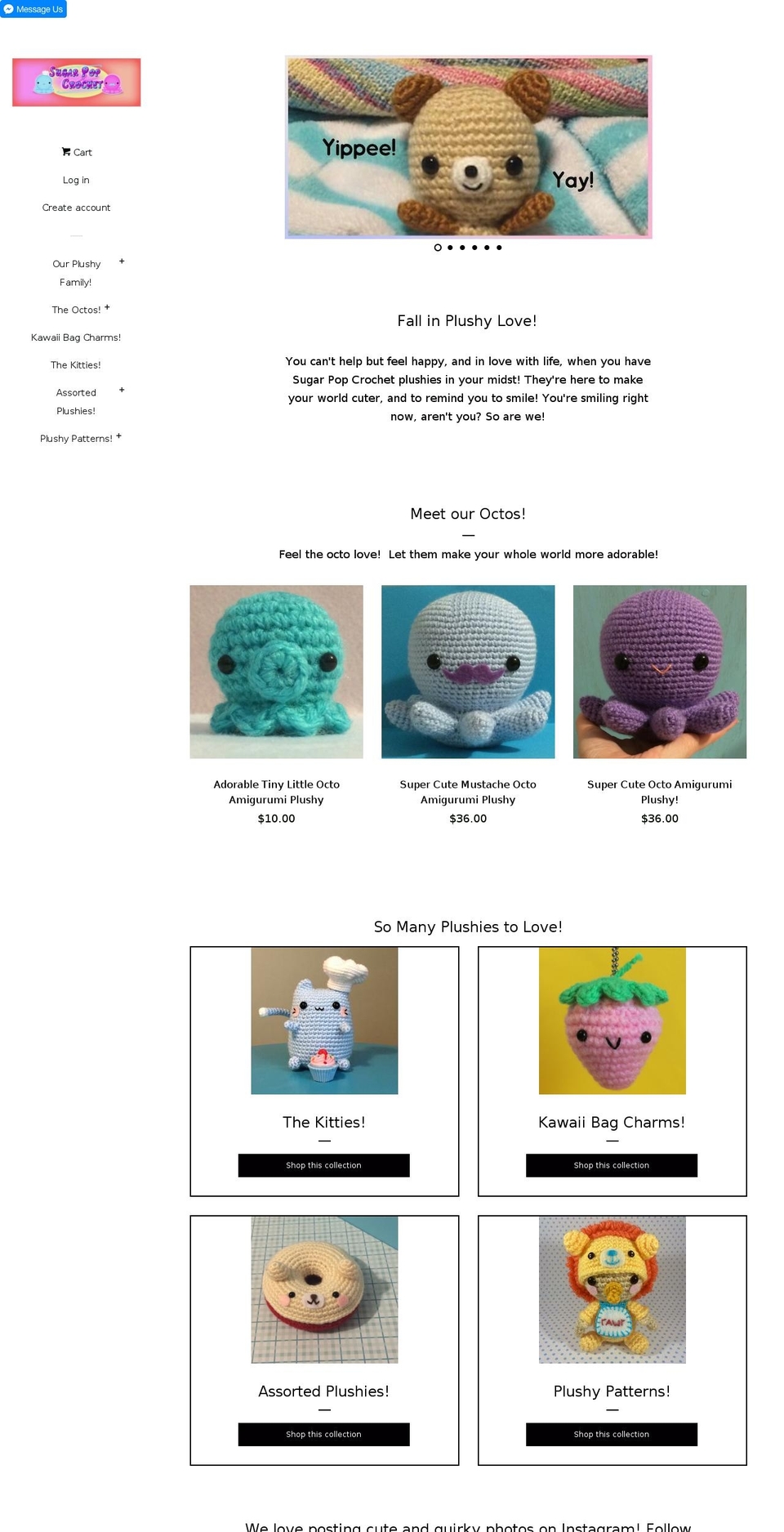 sugarpopcrochet.com — Shopify storefront screenshot
