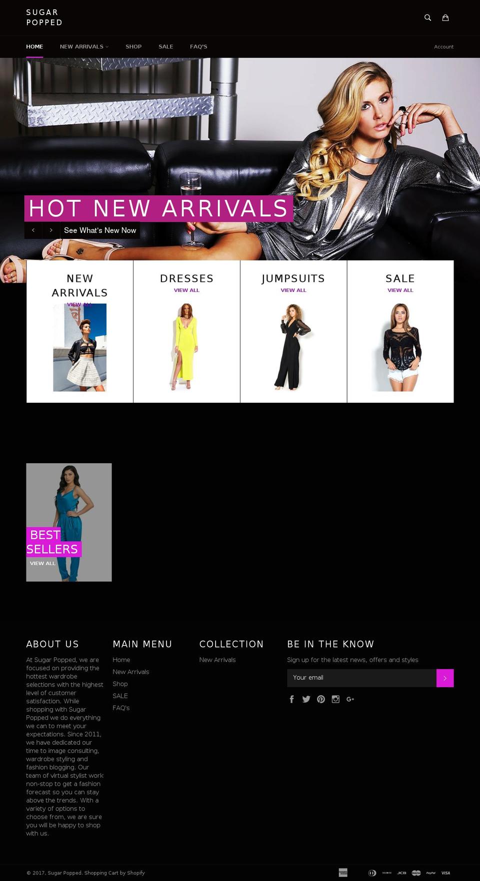 sugarpopped.com shopify website screenshot