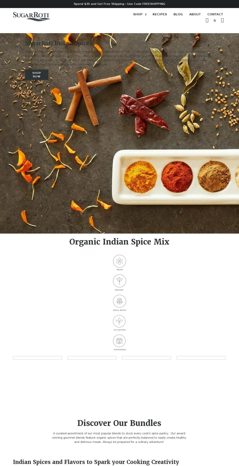 sugarroti.com shopify website screenshot