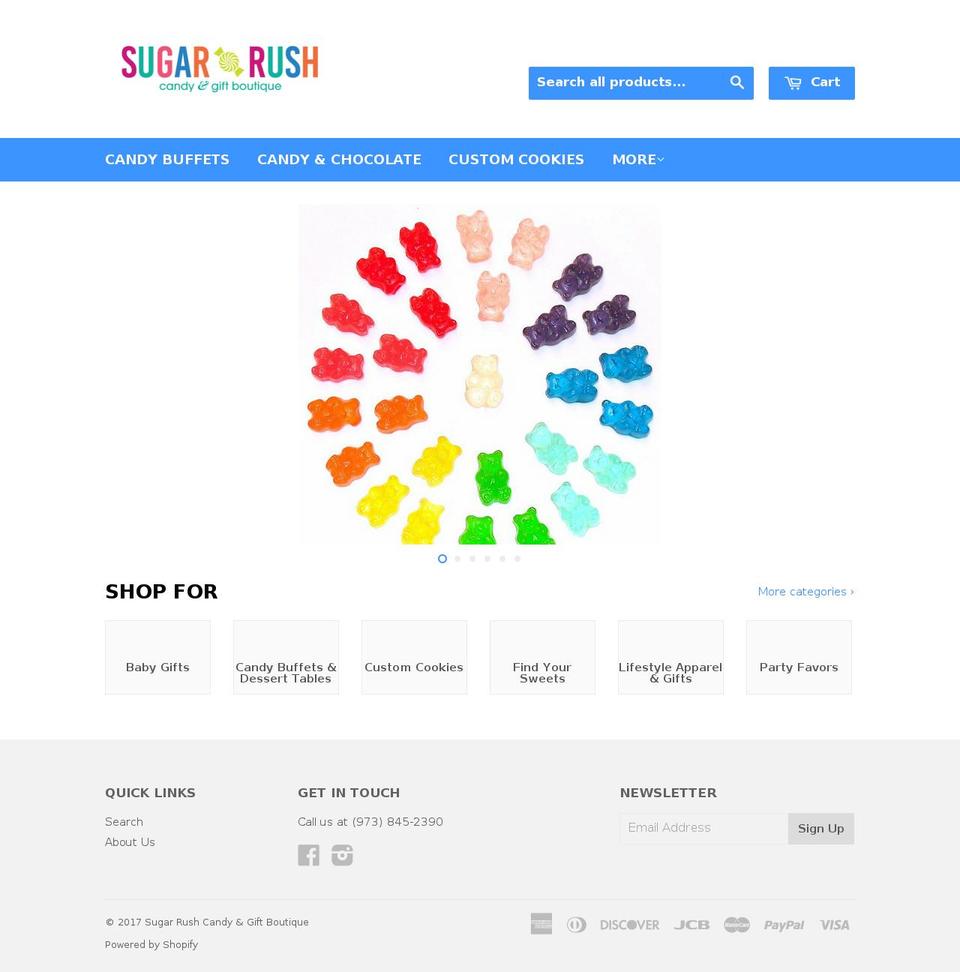 sugarrushnj.com shopify website screenshot