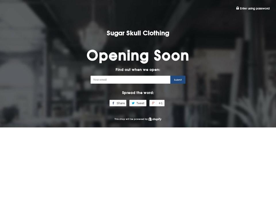 sugarskullclothing.com — Shopify storefront screenshot