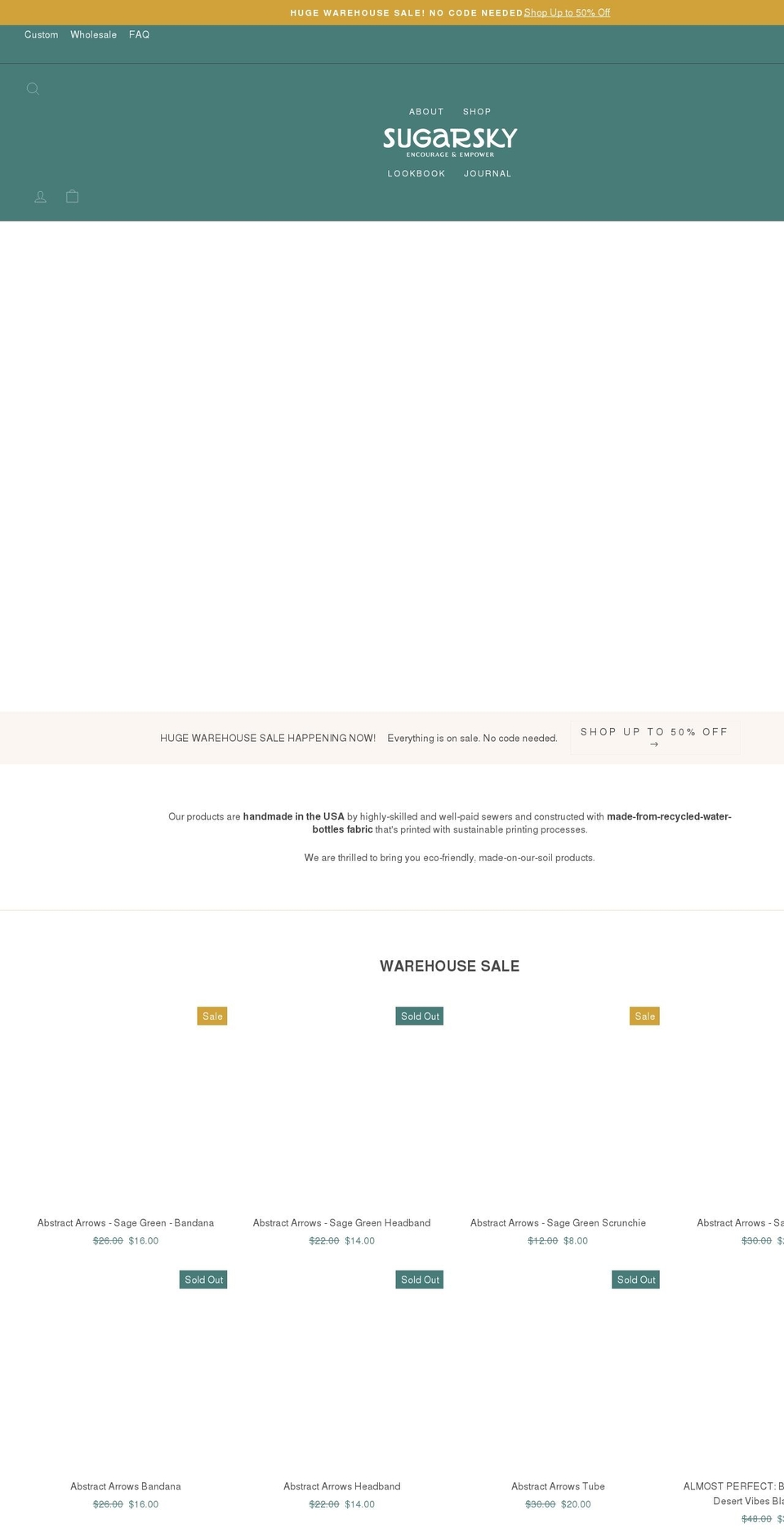 sugarsky.com shopify website screenshot