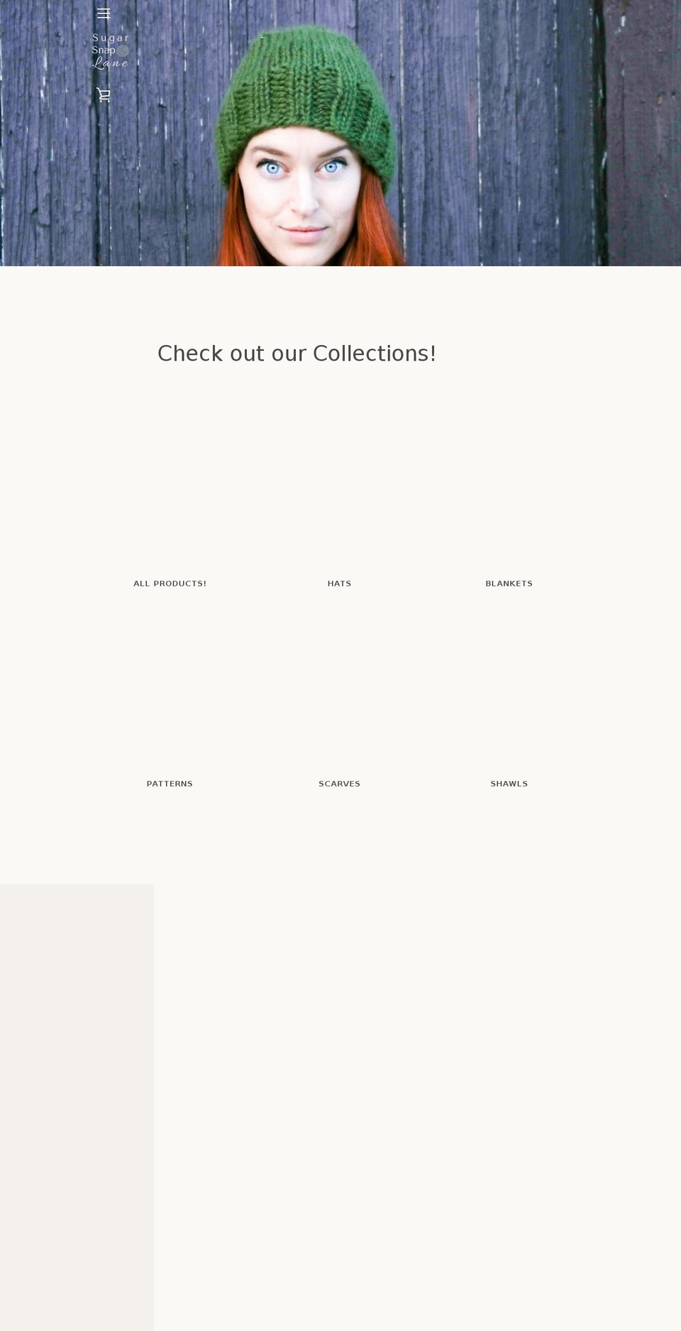 sugarsnaplane.com shopify website screenshot