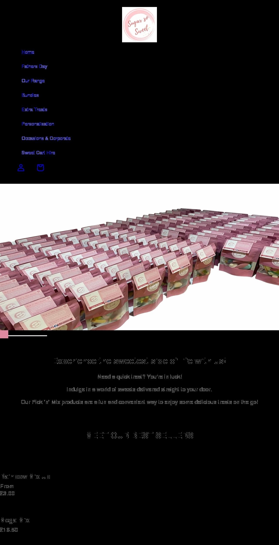 sugarsosweet.co.uk shopify website screenshot