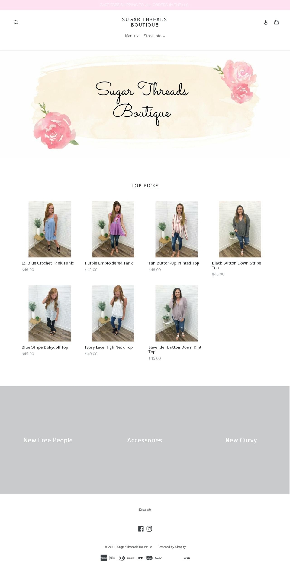 sugarthreadsbtq.com shopify website screenshot
