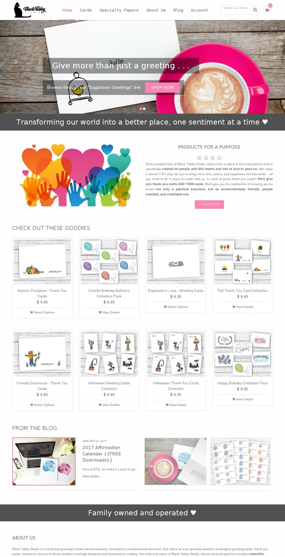 funity Shopify theme site example sugartowngreetings.com