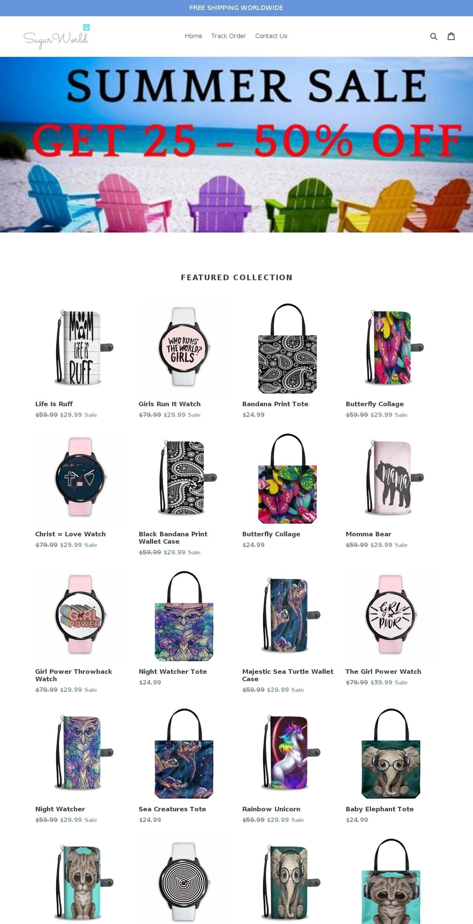 sugarworld.net shopify website screenshot