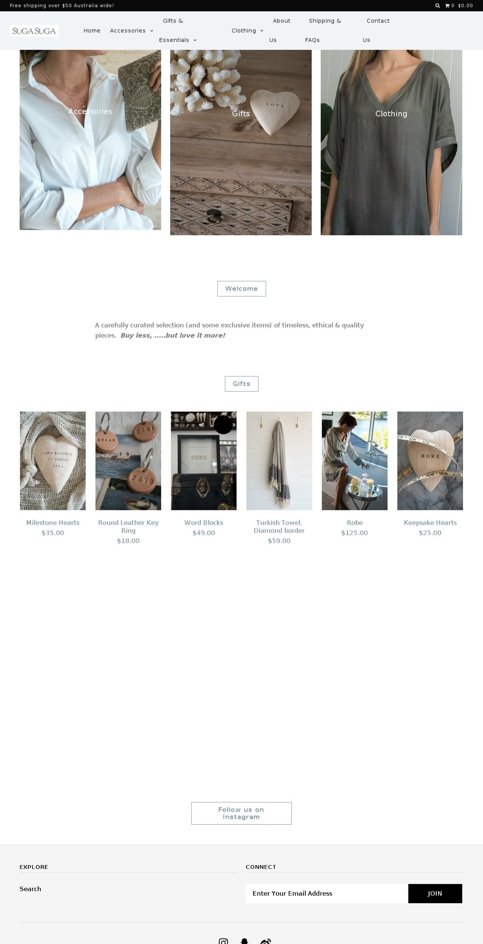 sugasuga.com.au shopify website screenshot