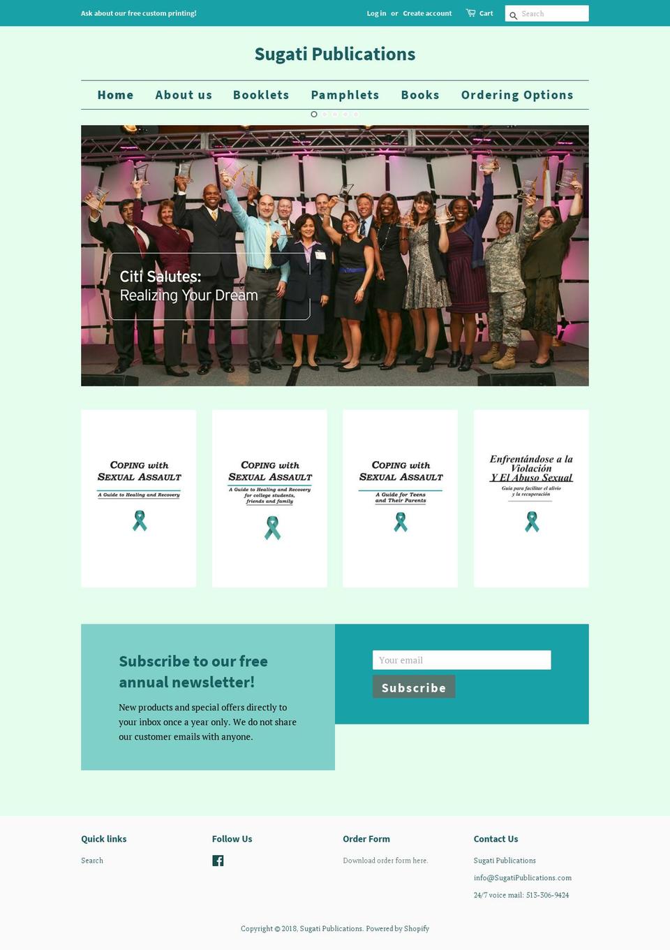 sugatipublications.com — Shopify storefront screenshot