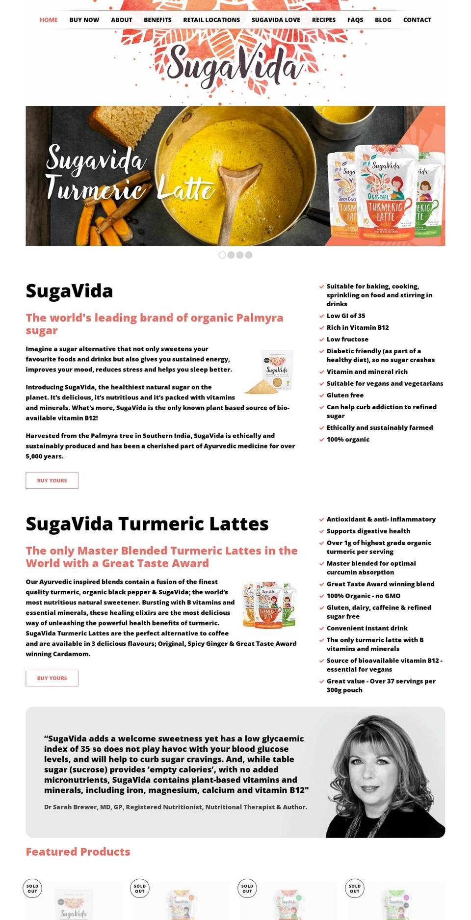 sugavida.us shopify website screenshot