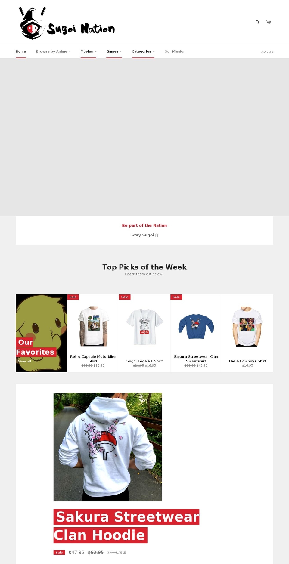 sugoination.com — Shopify storefront screenshot