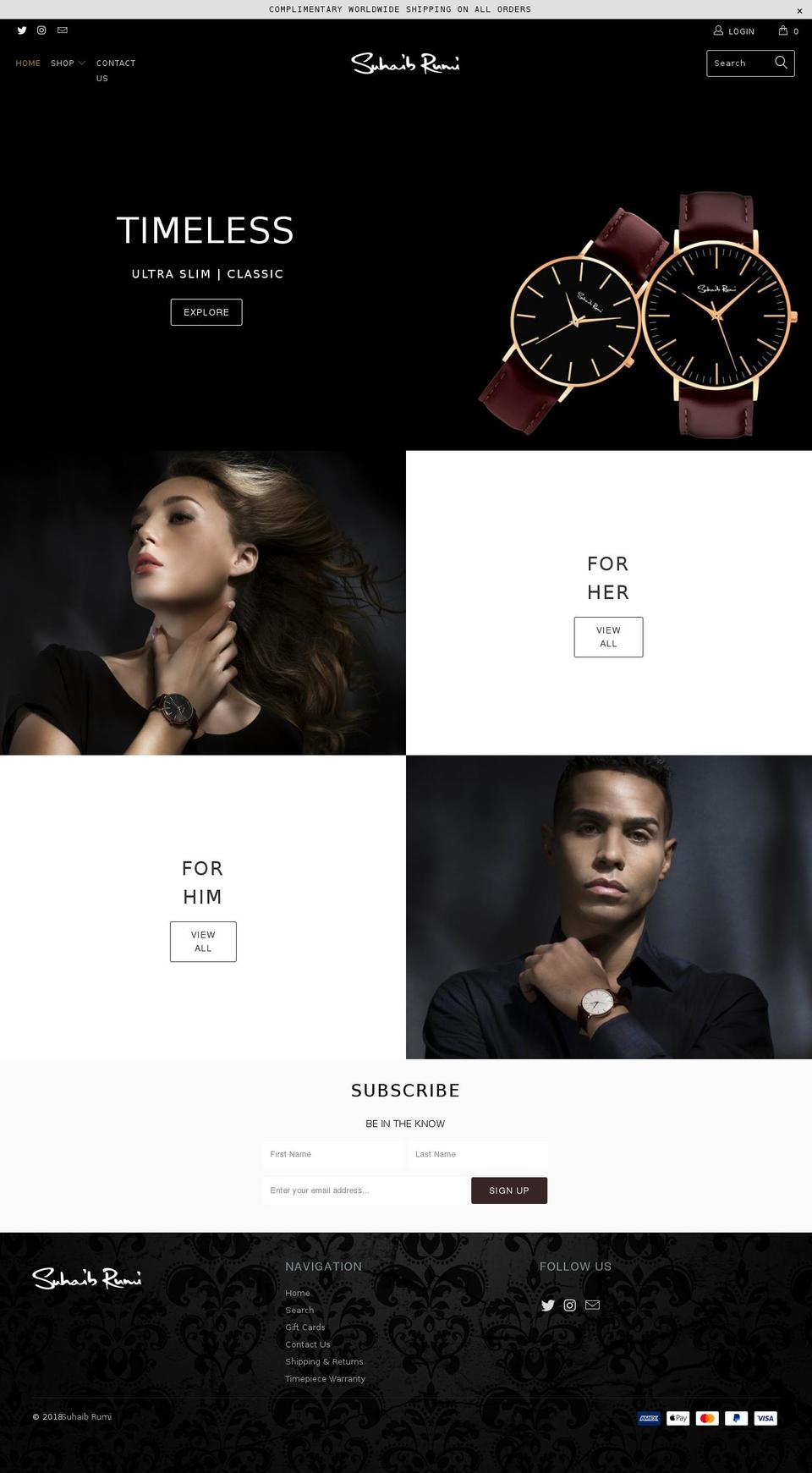suhaibrumi.com — Shopify storefront screenshot