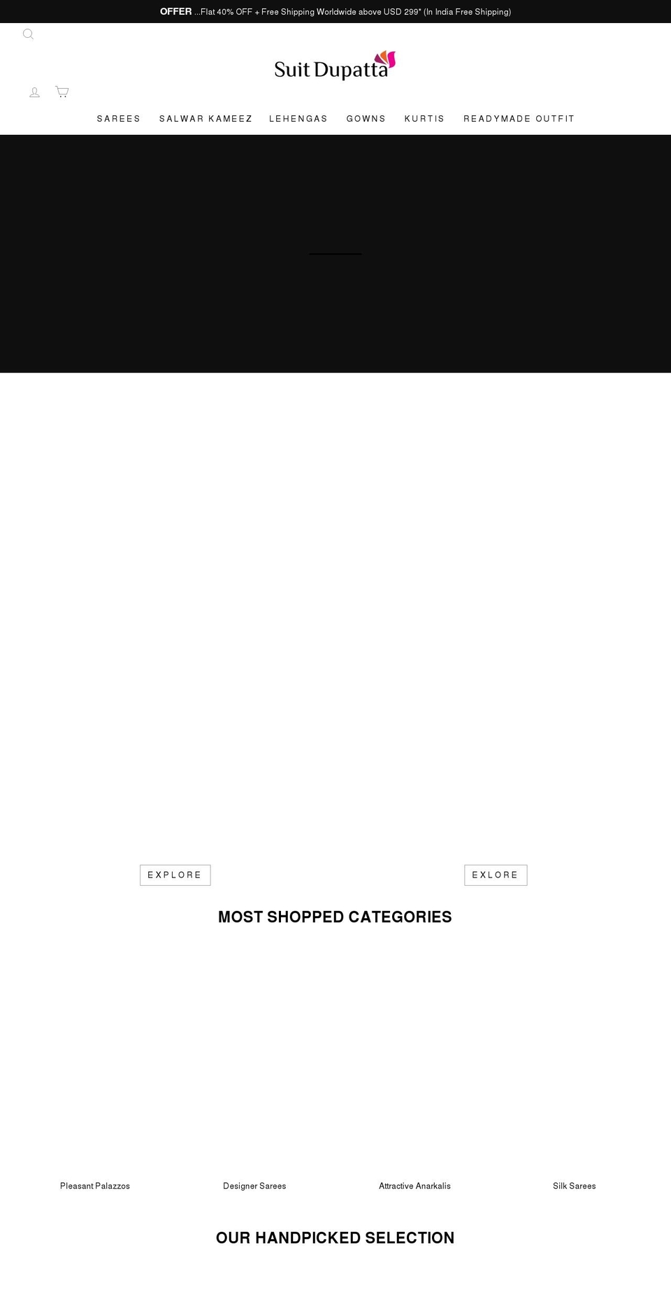 suitdupatta.com shopify website screenshot