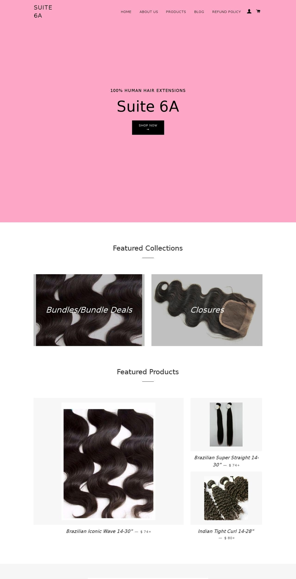suite6a.com — Shopify storefront screenshot