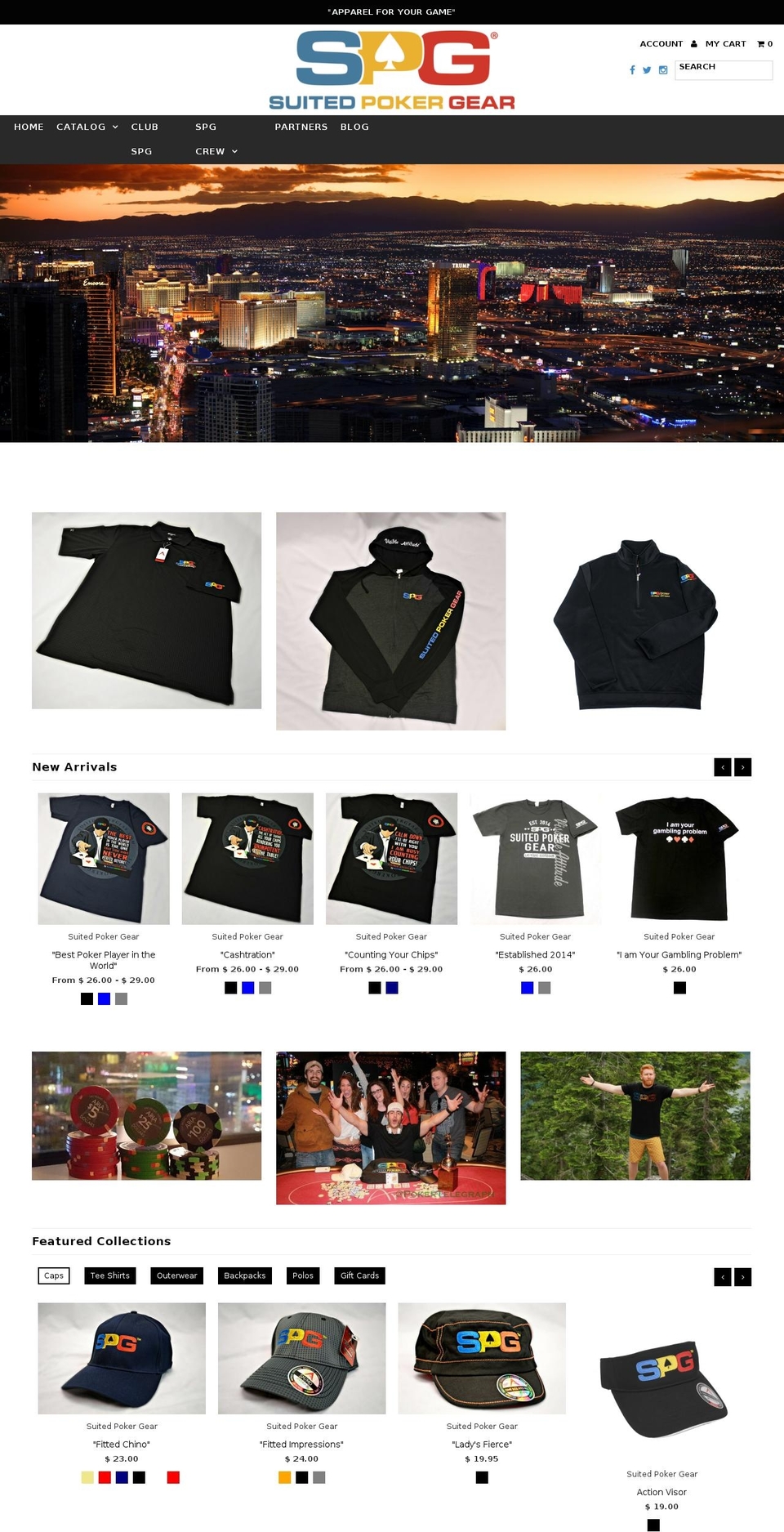 suitedpokergear.biz shopify website screenshot