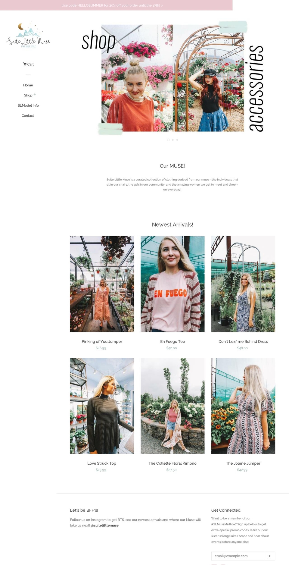 suitelittlemuse.com — Shopify storefront screenshot
