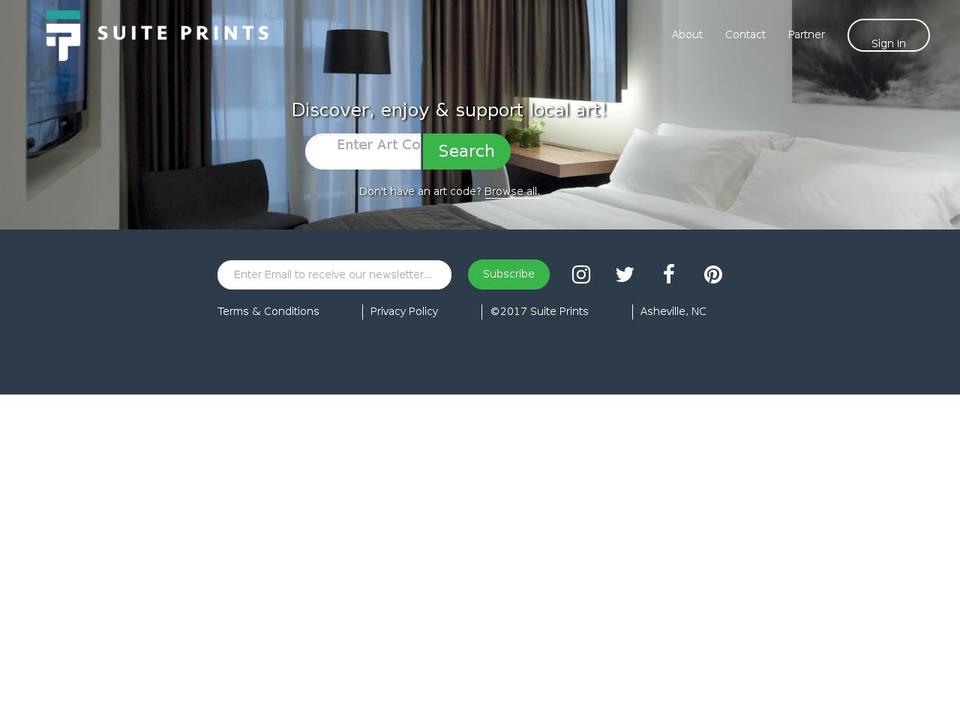 suiteprints.com shopify website screenshot