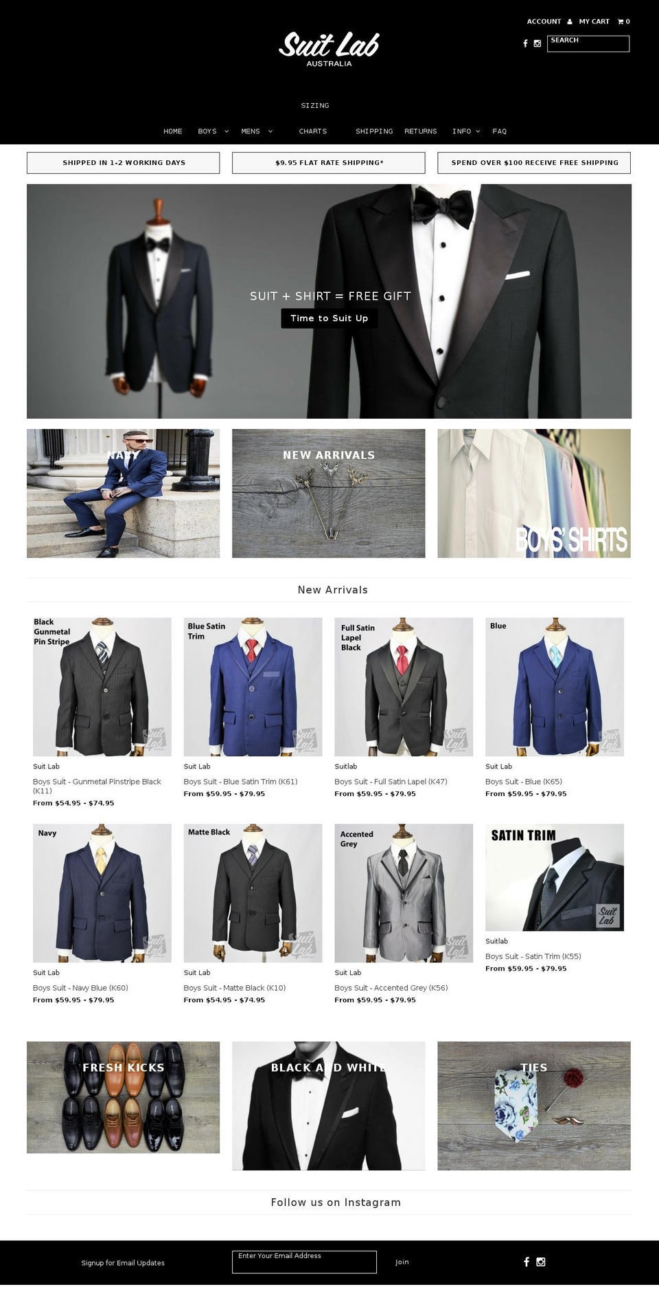 suitlab.com.au shopify website screenshot