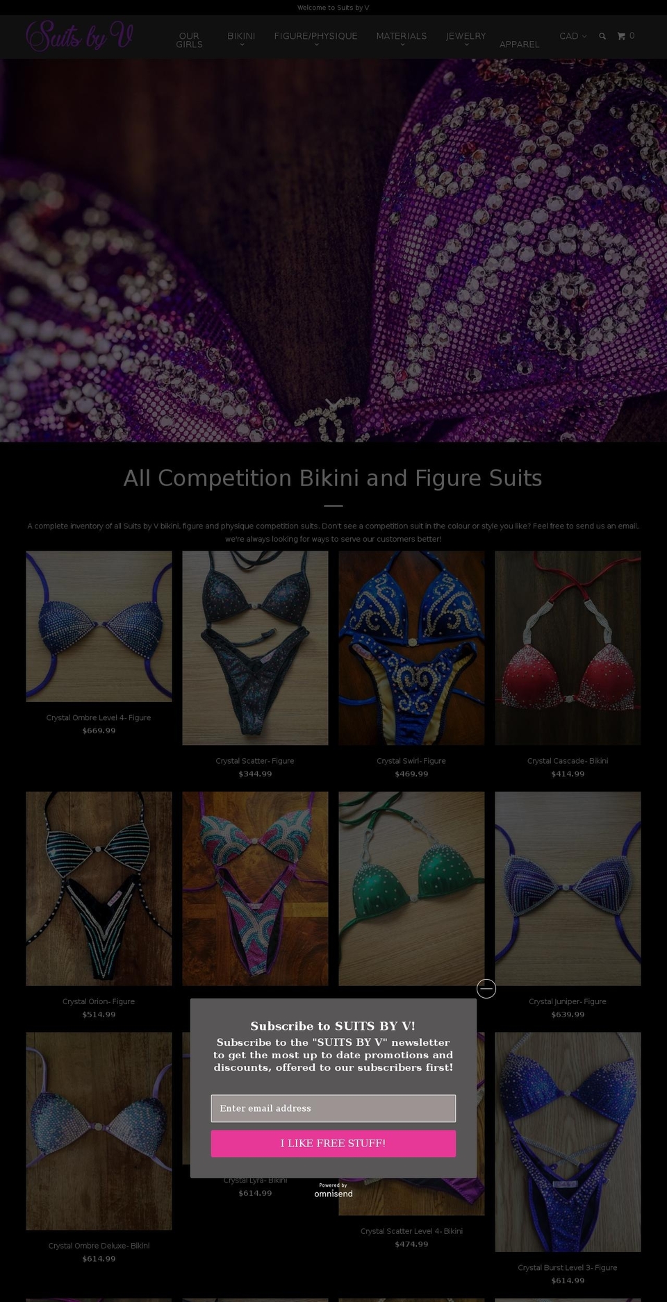 suitsbyv.com — Shopify storefront screenshot
