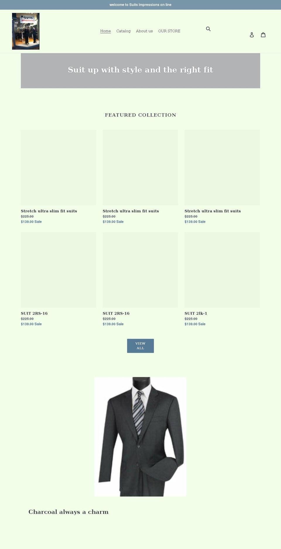 suitsimpressions.com shopify website screenshot