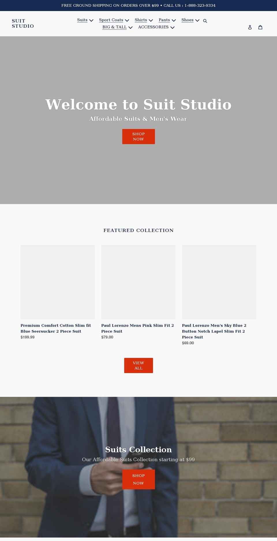 suitstudio.com shopify website screenshot