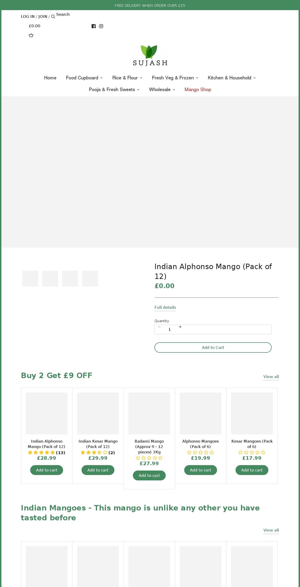 sujash.co.uk shopify website screenshot