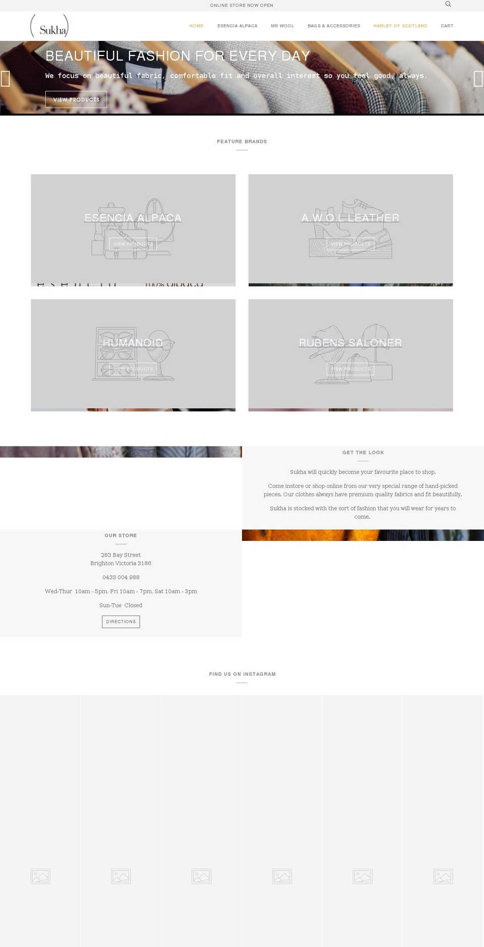 sukhastore.com.au shopify website screenshot