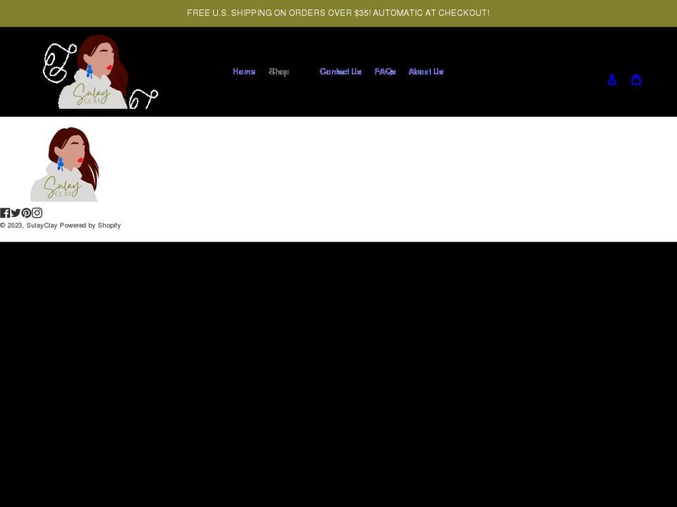 sulayclay.com shopify website screenshot