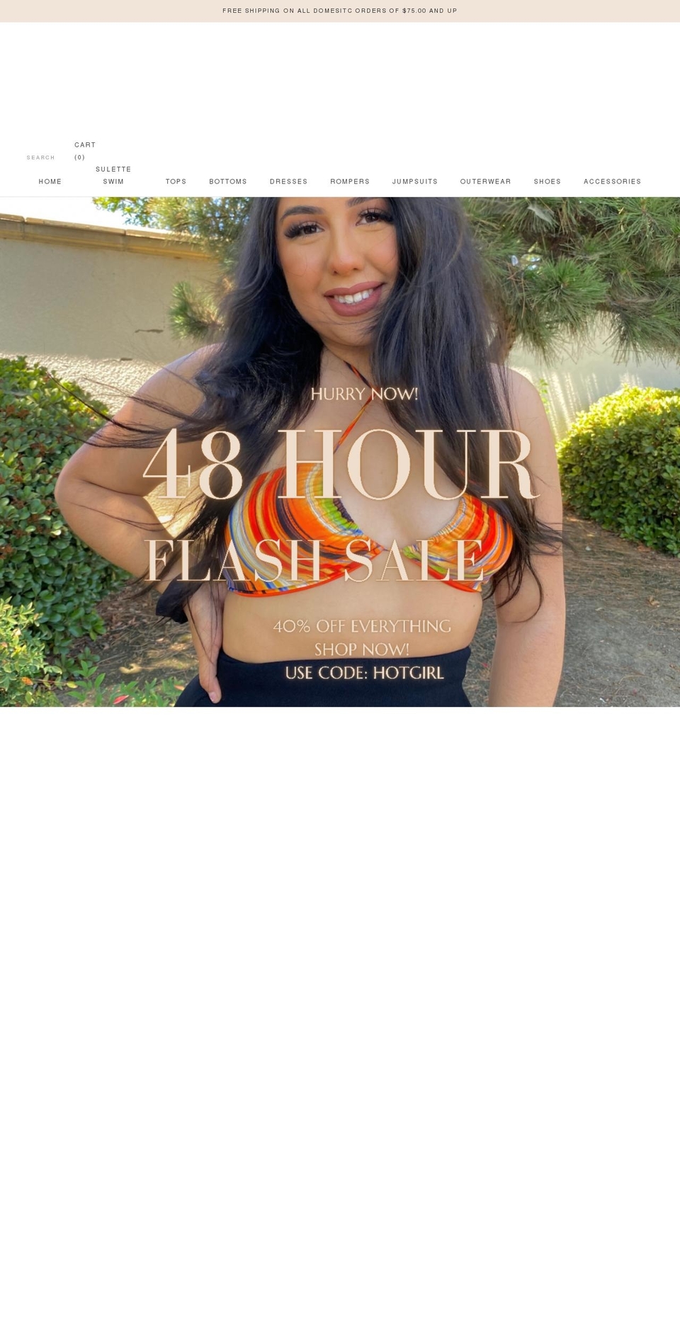 sulettesboutique.com shopify website screenshot