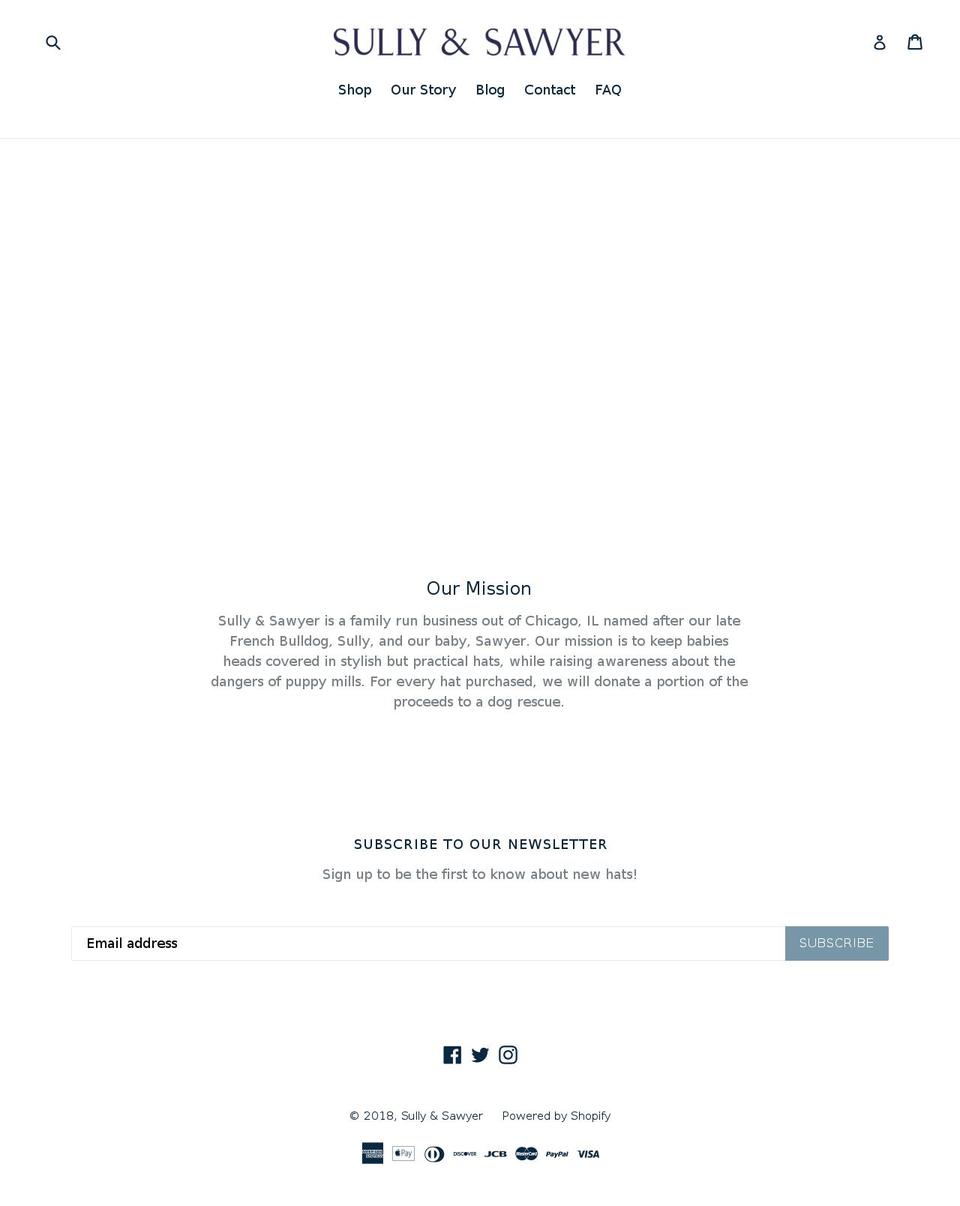 sullyandsawyer.com — Shopify storefront screenshot