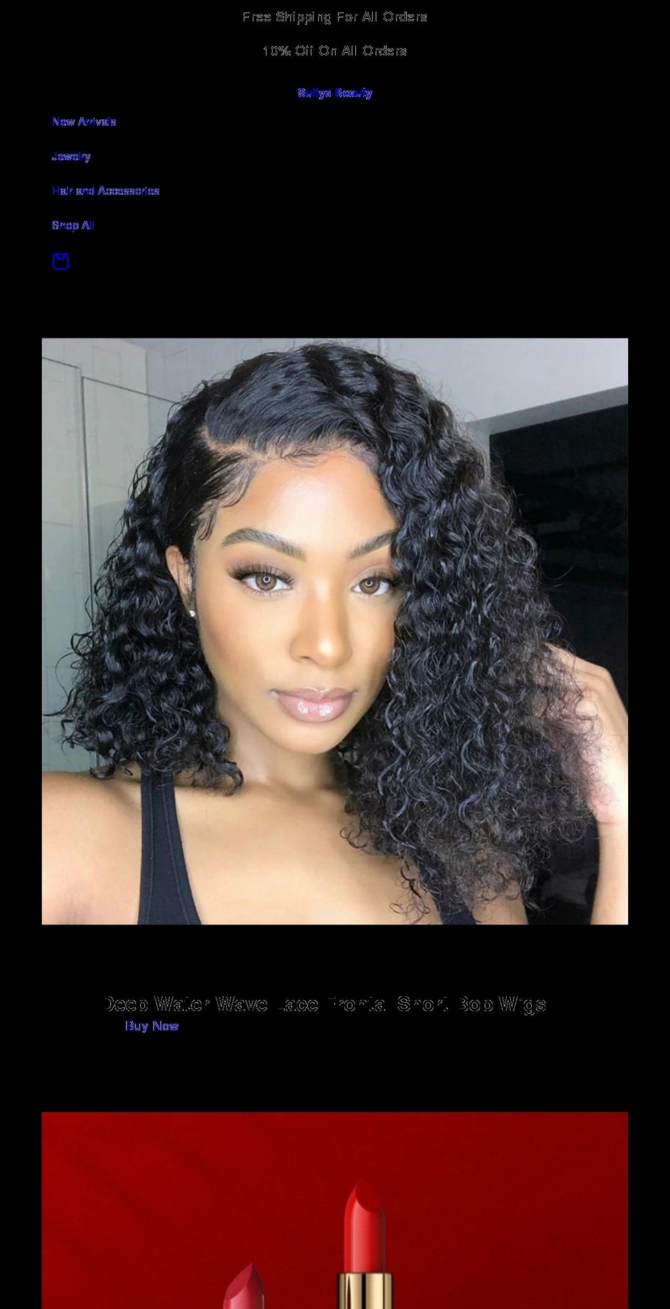 sullysbeauty.com shopify website screenshot