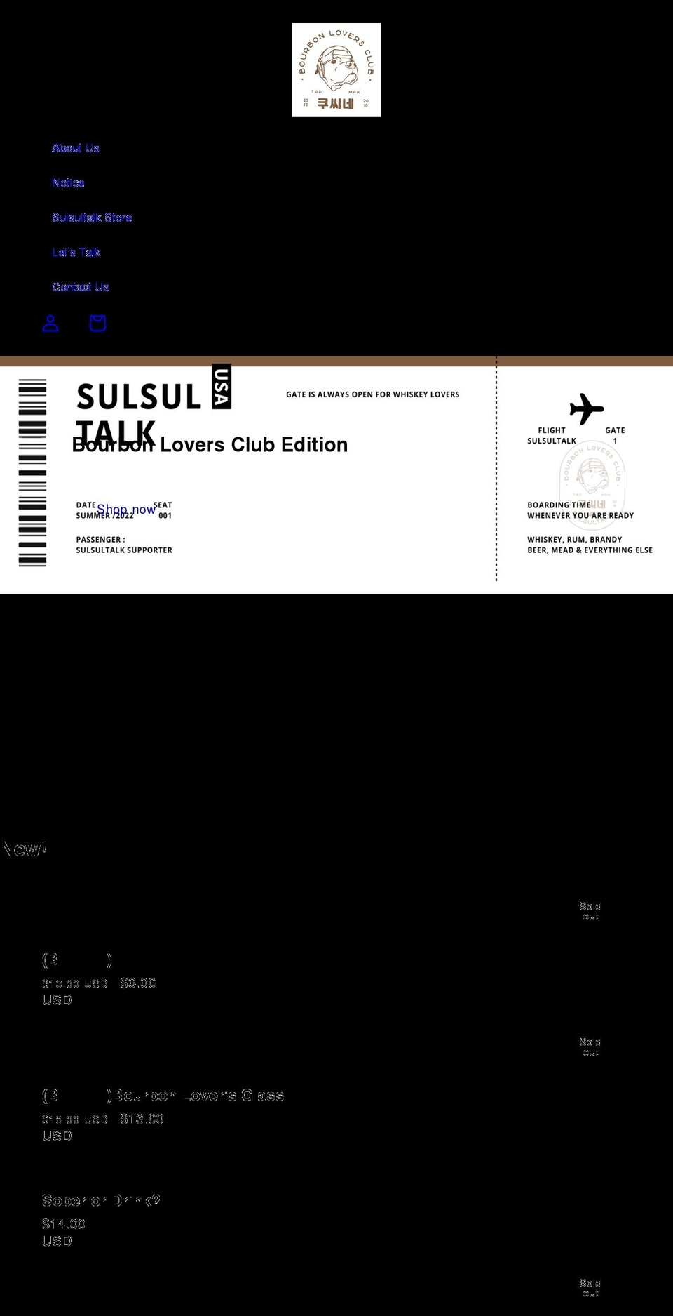 sulsultalk.com shopify website screenshot