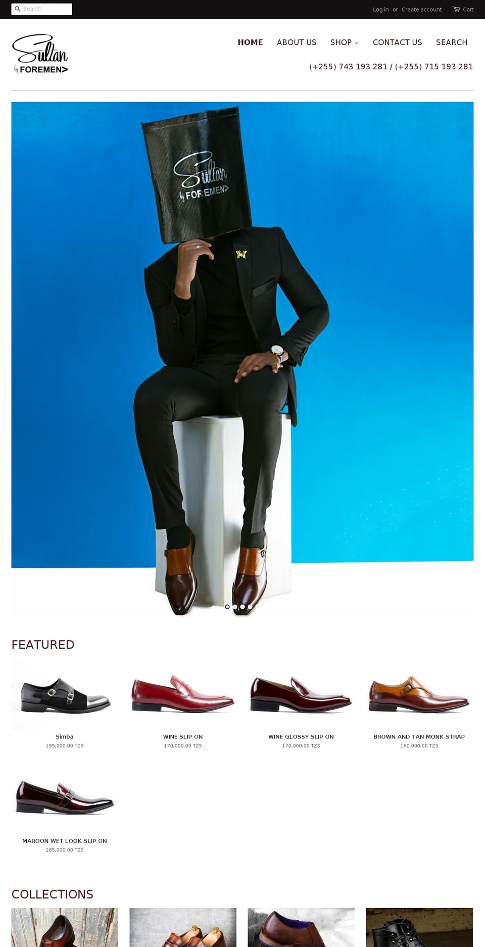 sultanbyforemen.com shopify website screenshot