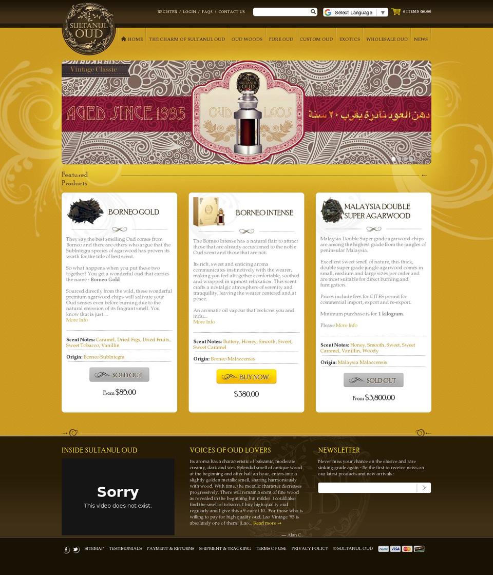 mobile fix Shopify theme site example sultanuloud.co