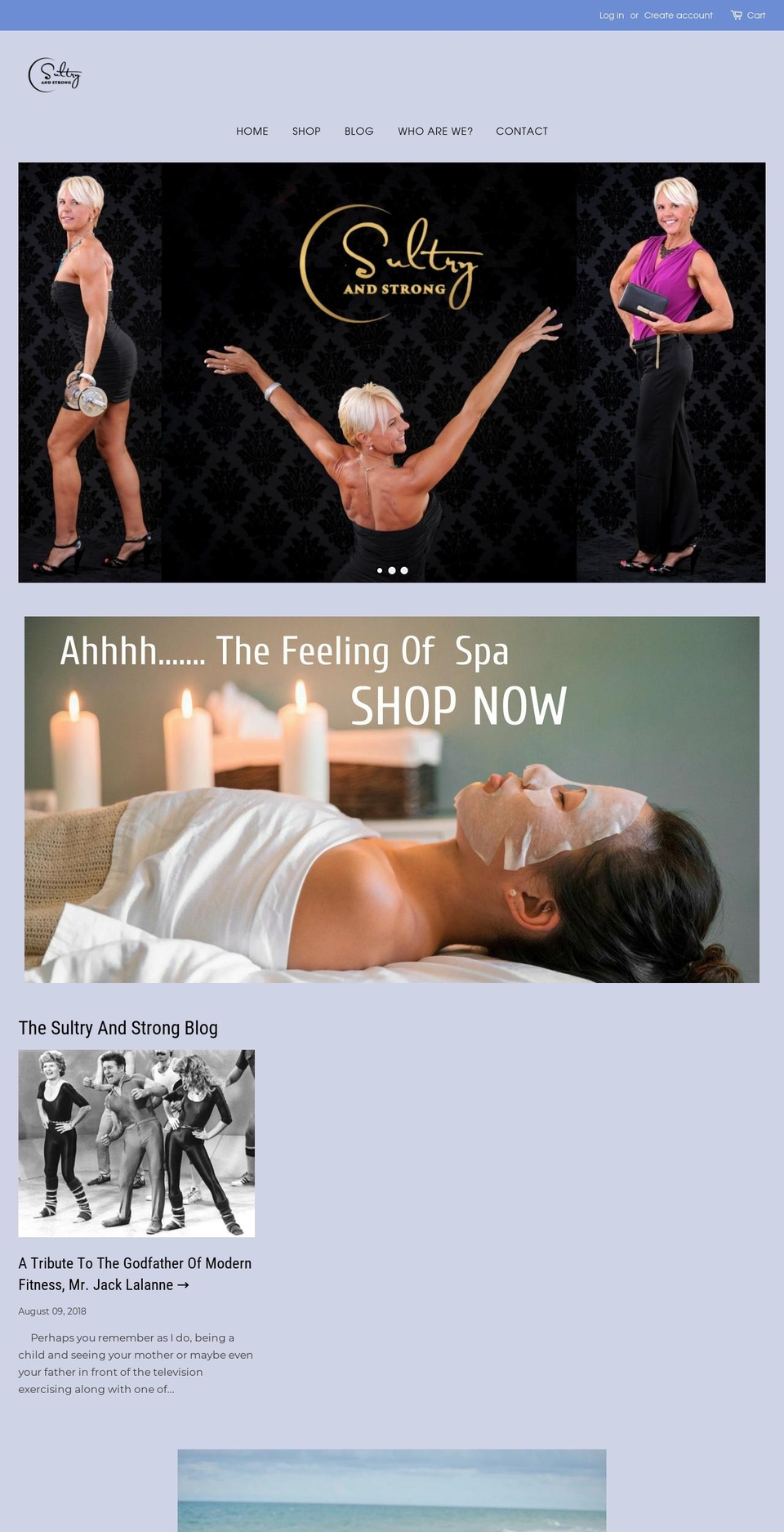 sultryandstrong.com shopify website screenshot