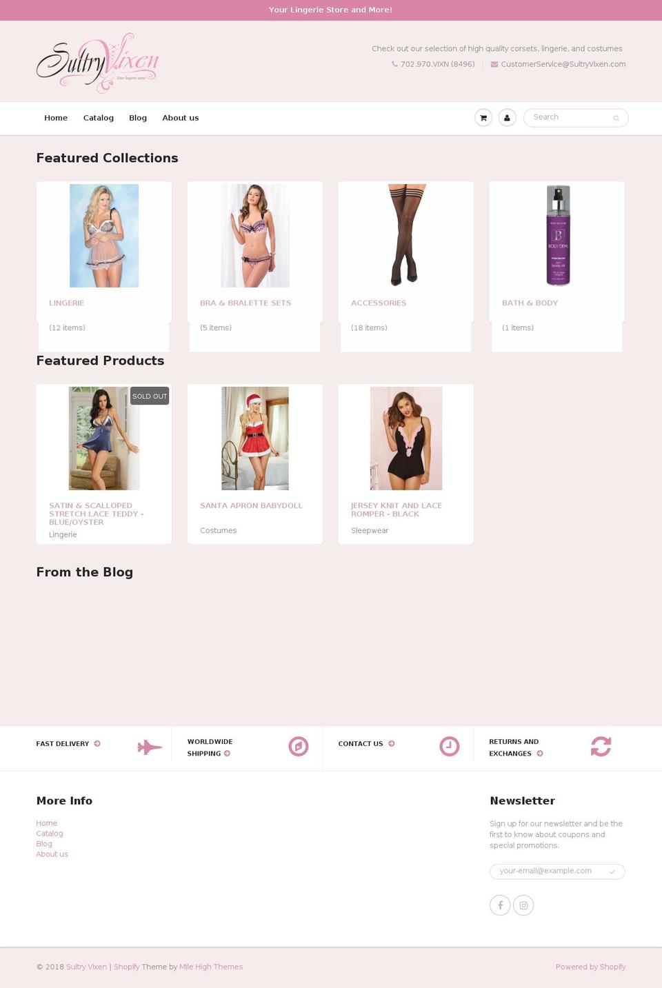 sultryvixen.com — Shopify storefront screenshot