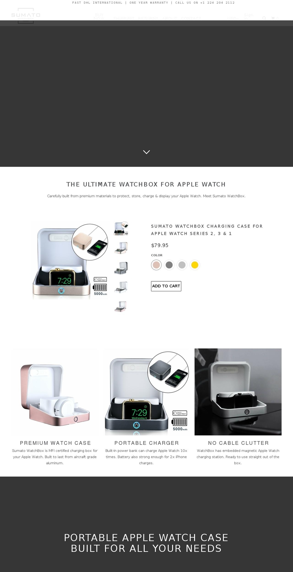 sumatowatchbox.com — Shopify storefront screenshot